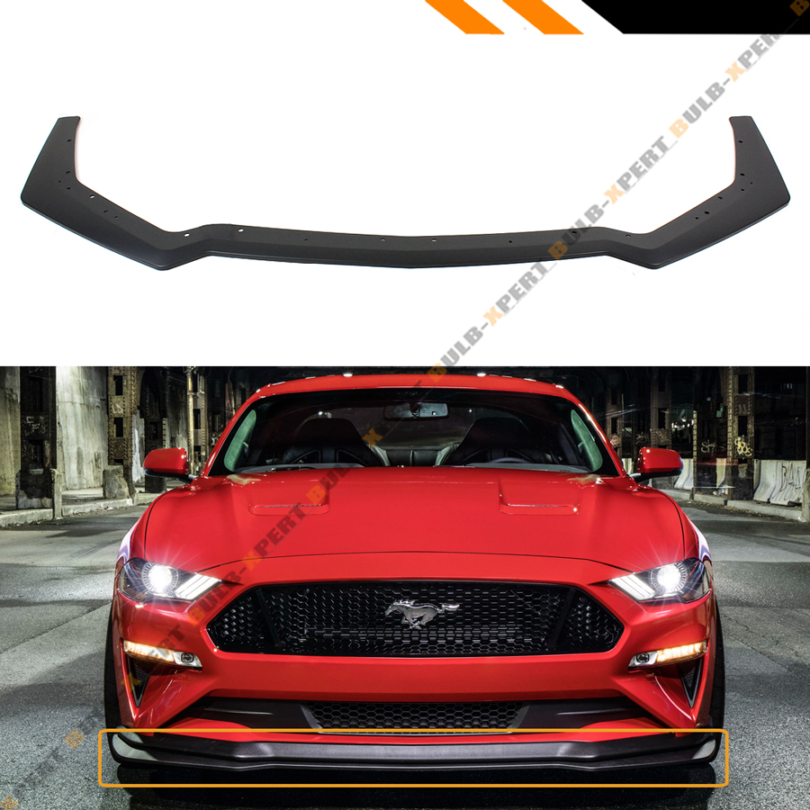 FOR 2018-2020 MUSTANG GT PERFORMANCE PACK STYLE ADD-ON FRONT BUMPER LIP ...