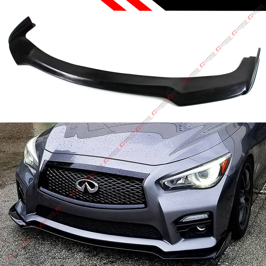 FOR 2014-2017 INFINITI Q50 S SPORT MODEL V3 JDM FRONT BUMPER LIP ...