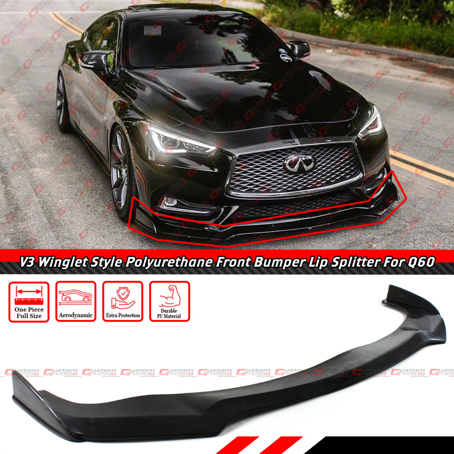 HK5 3 Pieces RA-Style Front Buper Lip Spoiler Splitter Side Body Kit