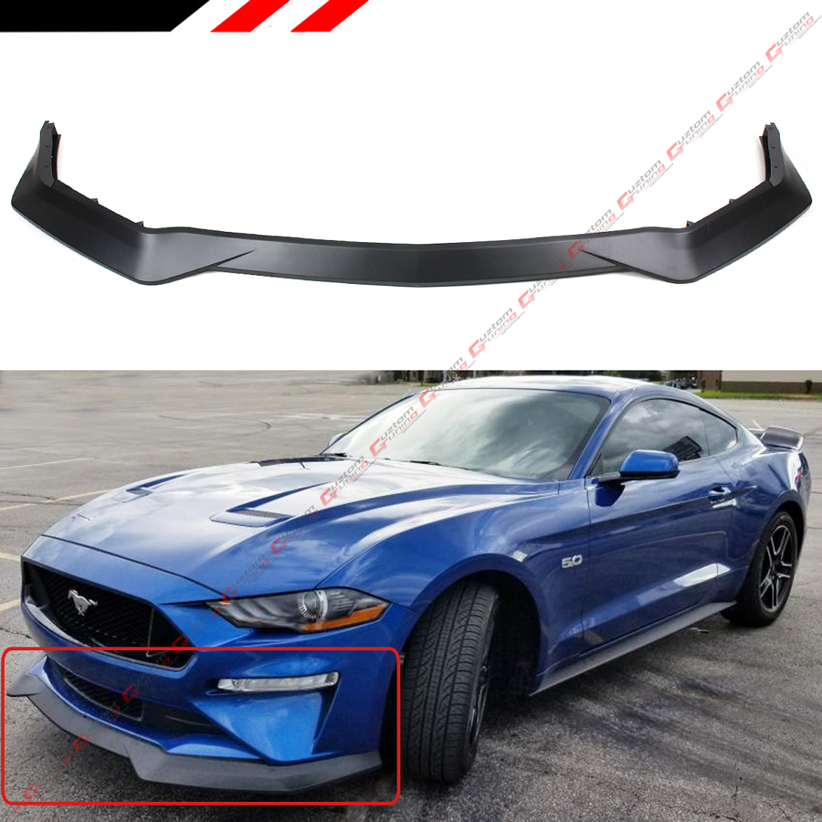 Fits 18 19 Ford Mustang Gt R Spec Style Pp Front Bumper Lip Spoiler Splitter