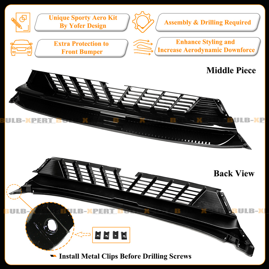 For 25-26 Tesla Model Y Juniper Premium Gloss Black Front Bumper