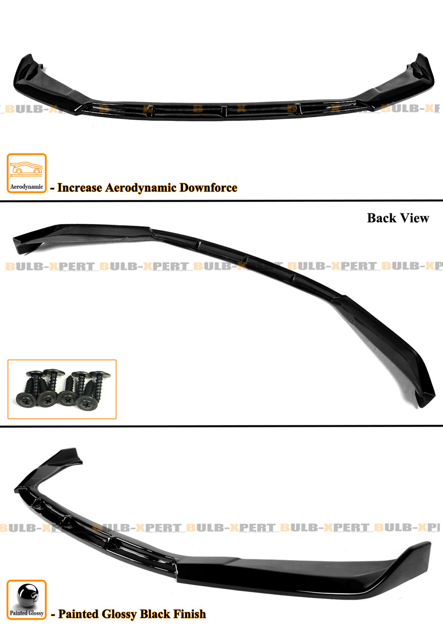 CTM Design V2 Gloss Black Front Bumper Lip Splitter For 21-25