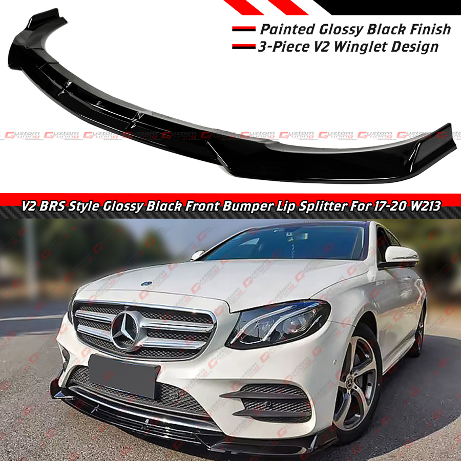 【一部穴開きあり　お安くします】　dress production W213 S For 17-20 Mercedes Benz W213 E300 E63 AMG V2 B Style Gloss Blk