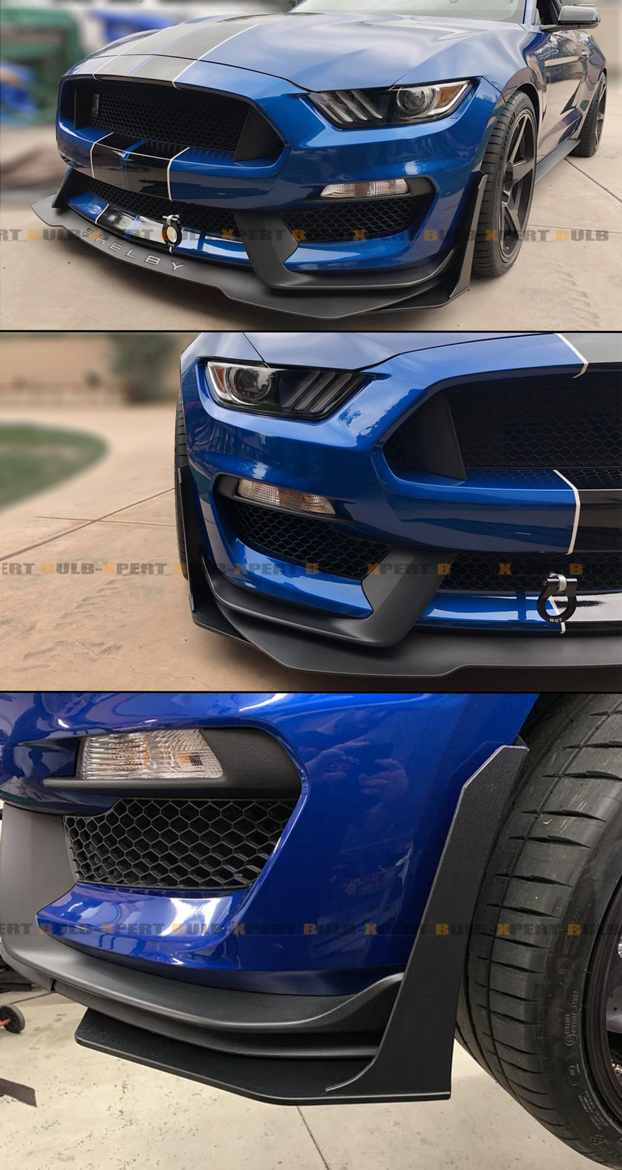 For 15-23 Ford Mustang GT500 Style Front Bumper Corner