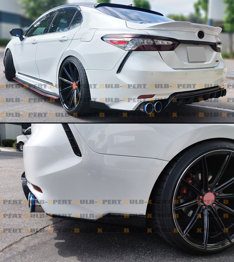 FOR 2018-2021 TOYOTA CAMRY SE XSE ART STYLE BLACK REAR BUMPER SIDE ...