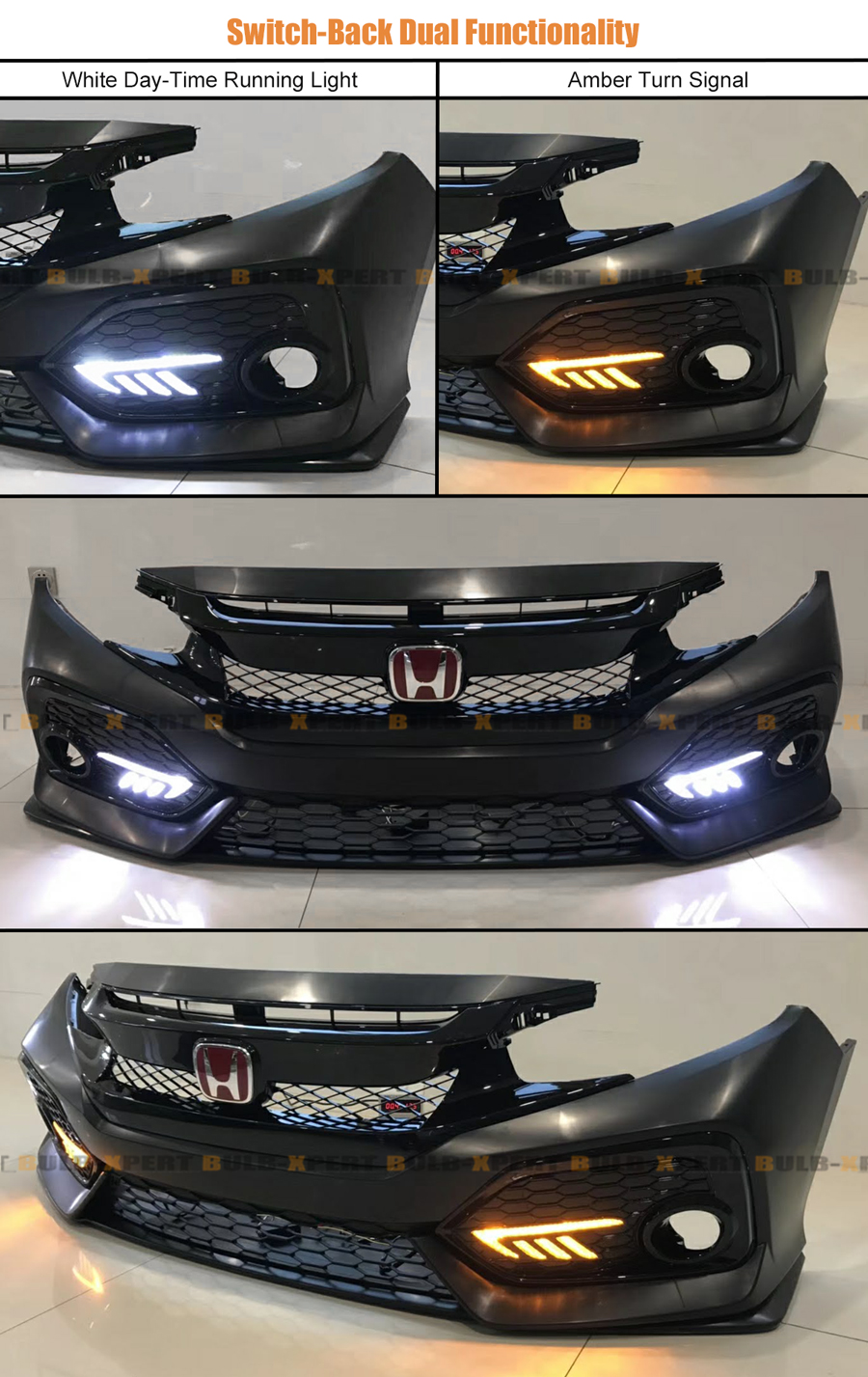 FOR 1719 HONDA CIVIC Si & FK4 5DR HATCHBACK FOG LIGHT COVER SWITCHBACK