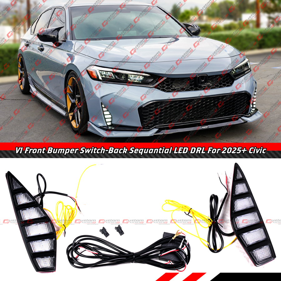 For 2025-26 Honda Civic V1 Front Bumper Dual Color