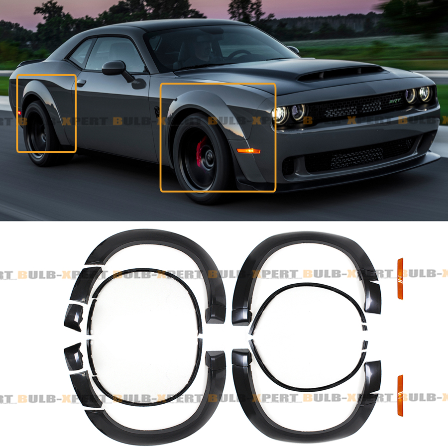 Demon Style Widebody Fender Flares Kit For 2015 19 Dodge Challenger Srt Hellcat Ebay