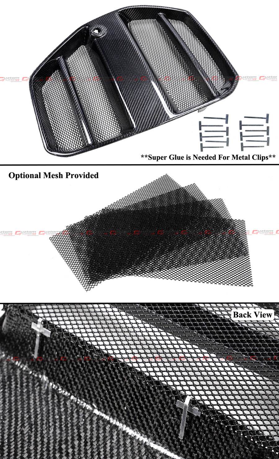 ST Style Real Carbon Fiber Nose Grille – 2021-2024 BMW M3 G80 M4 G82 G83, 2pc