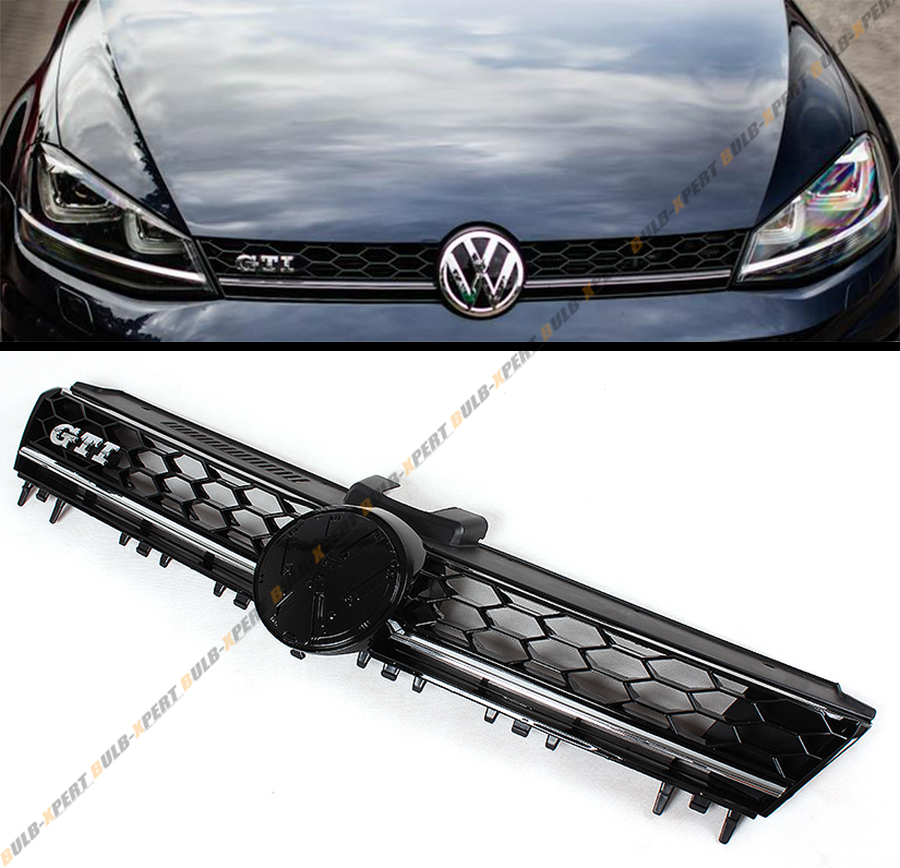 2014-2015 MK7 VII VW GOLF GTI GTD STYLE BLK CHROME FRONT HOOD BUMPER ...