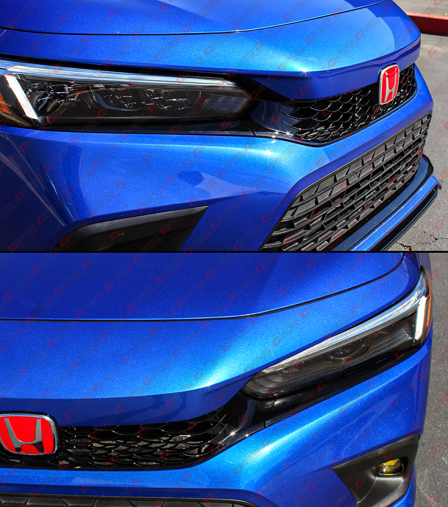 thumbnail image 2 of Cuztomtuning Gloss Black Mesh Front Grille For 2022-2024 Honda Civic 4-Door Sedan – FL5 Type-R Style 2 of 4