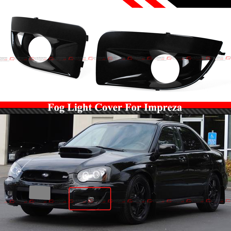 FOR 0405 SUBARU IMPREZA WRX BLACK FRONT BUMPER FOG LIGHT LAMP BEZEL