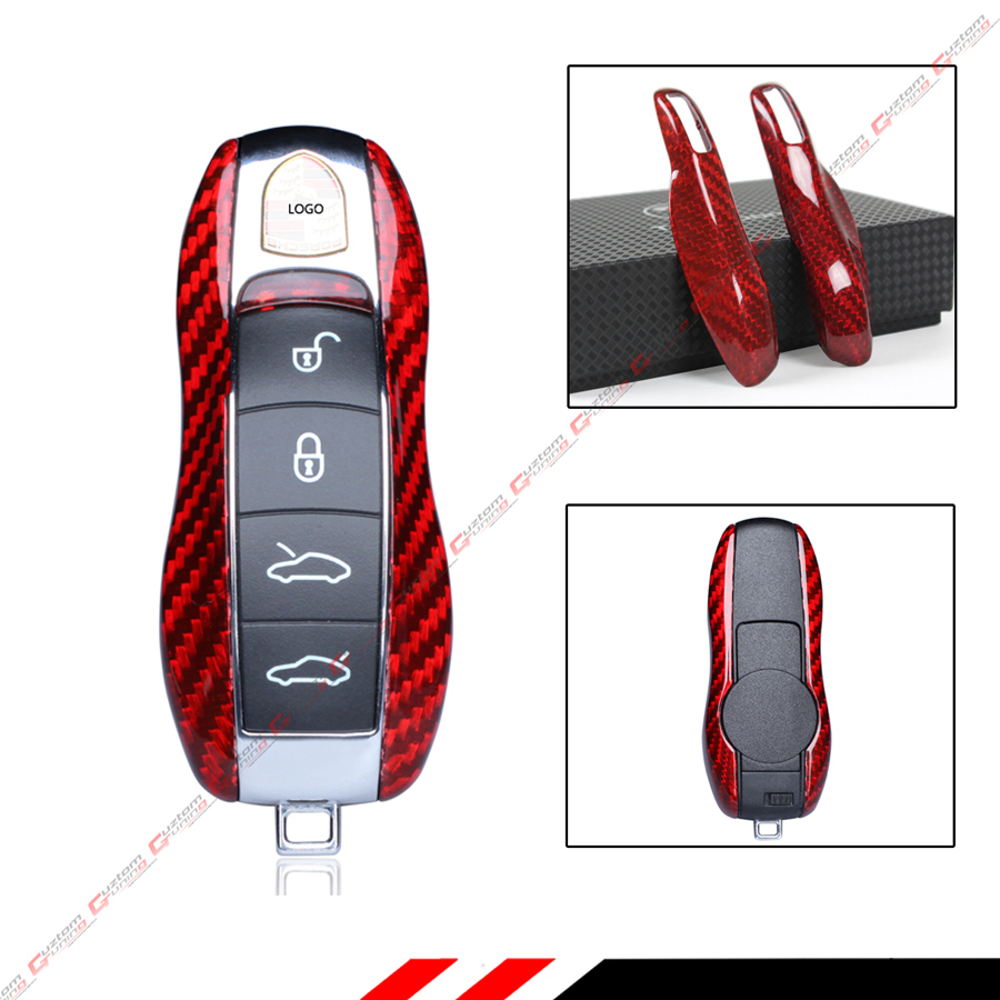 Luxury RED Edition Carbon Fiber Key Protective CASE Cover for Mercedes-Benz KEYLESS Entry Smart FOB