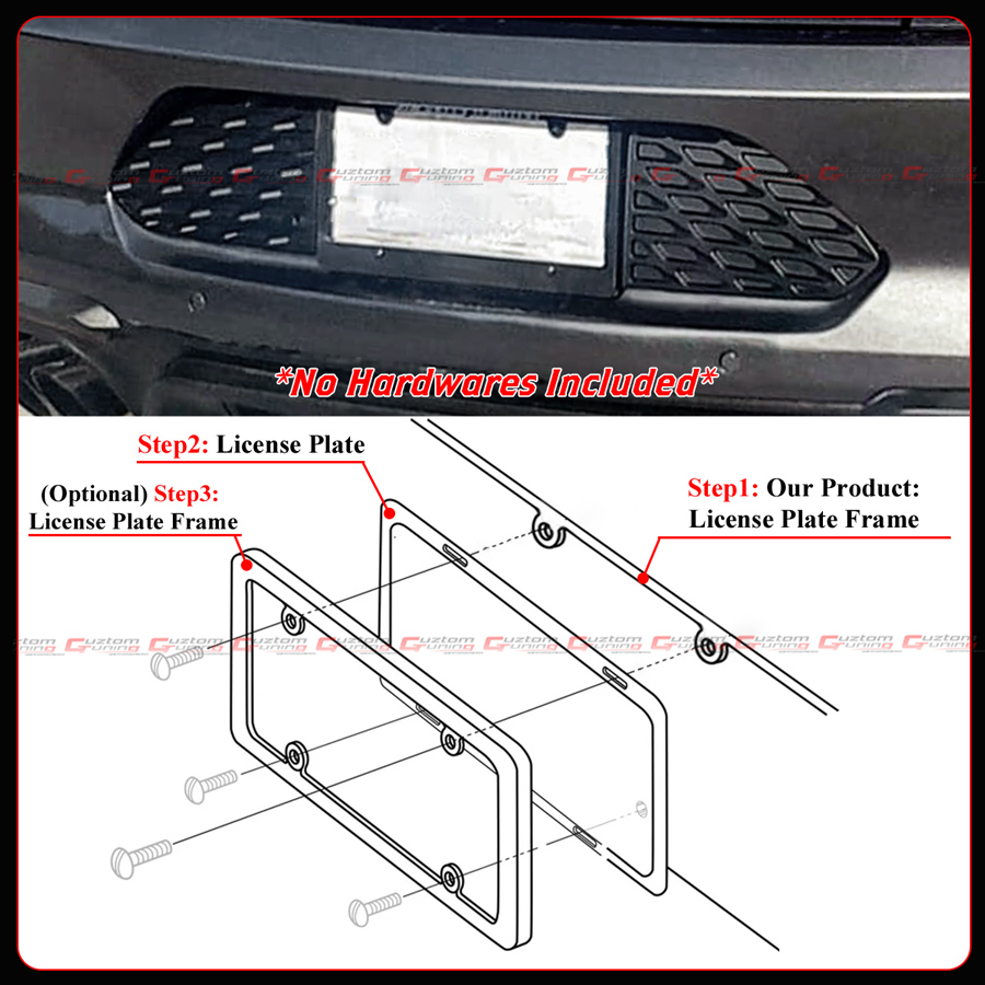 60th Anniversary License Plate Frame For Mustang 2024 - Present Black Metal - UK