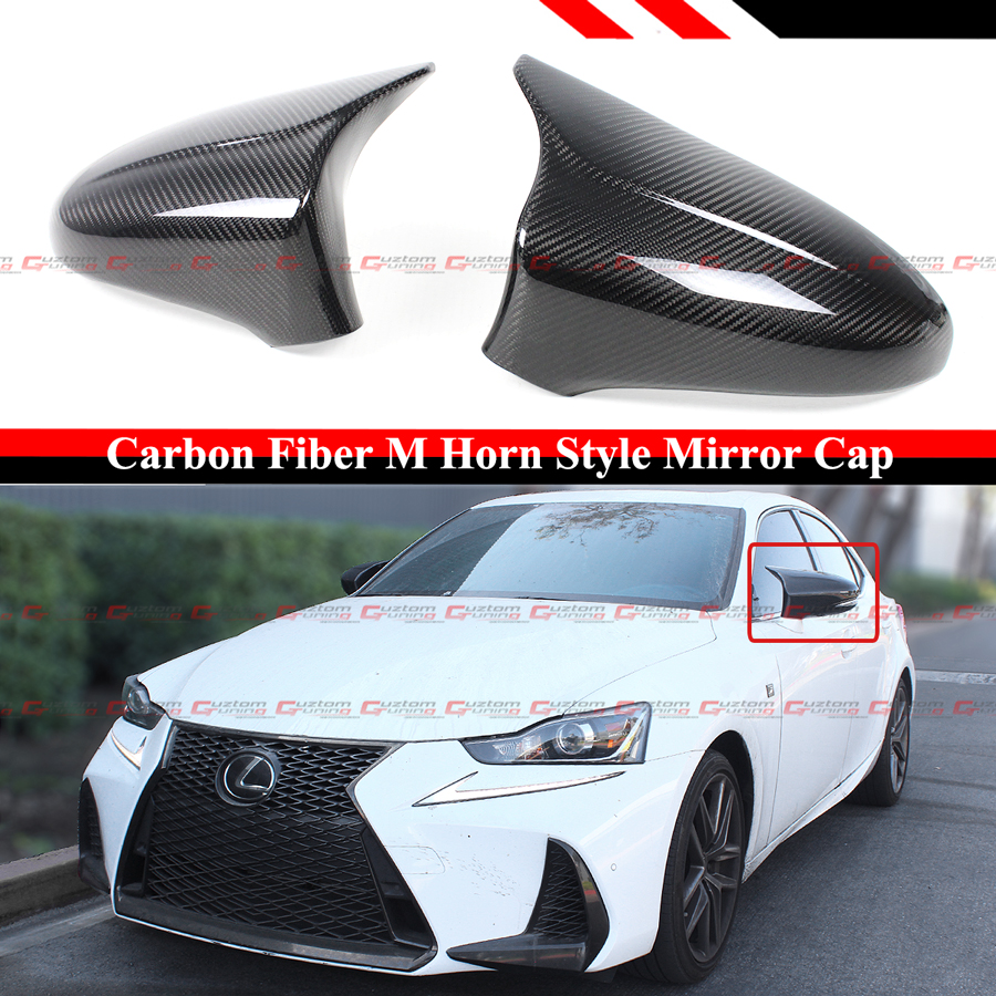 FOR 142020 LEXUS IS200 300 350 M HORN STYLE CARBON FIBER SIDE MIRROR