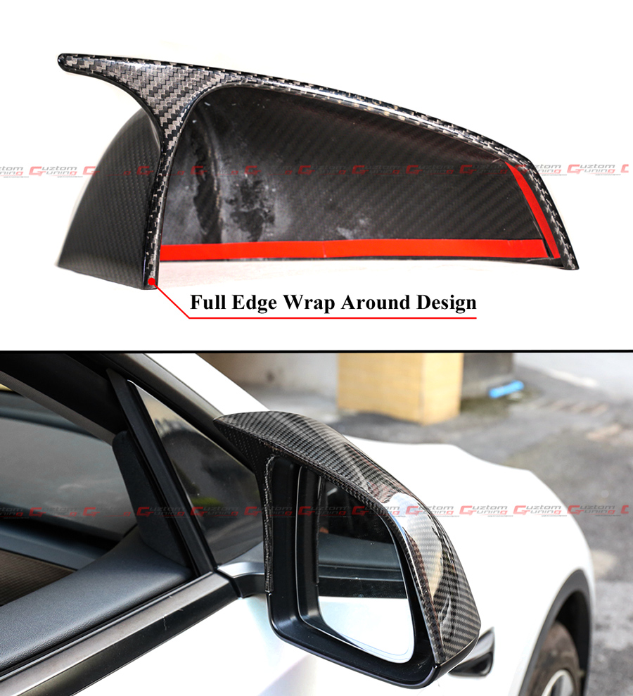 TESLA MODEL Y REAL CARBON FIBER SIDE REAR VIEW MIRROR CAP COVERS IN MA - Sixth Element - Foto 2