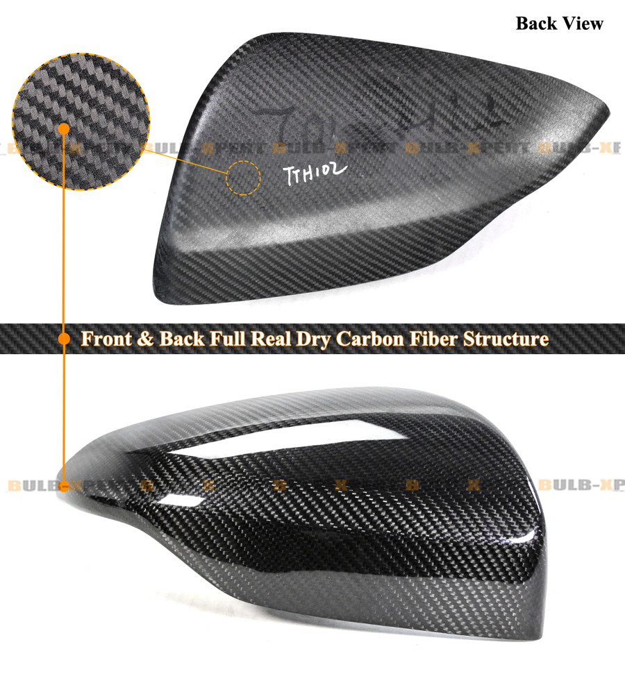 FULL DRY CARBON FIBER SIDE MIRROR COVER CAPS OVERLAY FOR 2022-2025 FULL DRY CARBON FIBER SIDE MIRROR COVER CAPS OVERLAY FOR 2022-2025