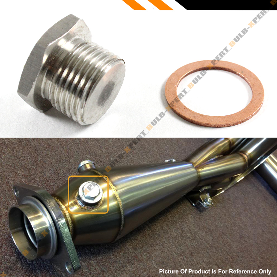 M18 X 1.5 Thread Silver 304 Stainless Steel O2 Oxygen Sensor Plug Bung Bolt Stub eBay