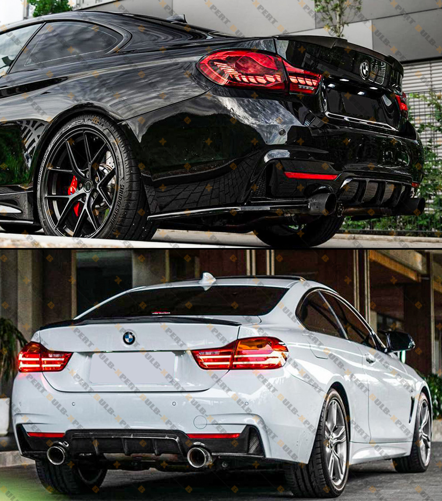 2014-2020 BMW F32 F33 F36 4 Series M Sport Gloss Black Rear Bumper