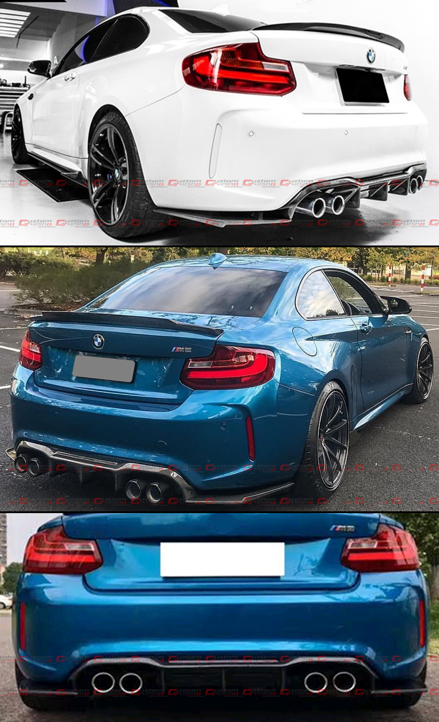 Rear Diffuser for 2016-2021 BMW F87 M2 MTC Style (Carbon Rear Diffuser for 2016-2021 BMW F87 M2 MTC Style (Carbon