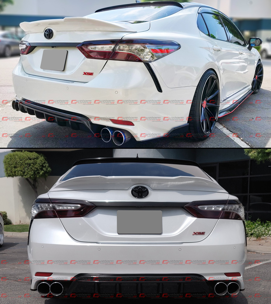 For 182020 Toyota Camry SE XSE GT Style Rear Bumper Diffuser + Side