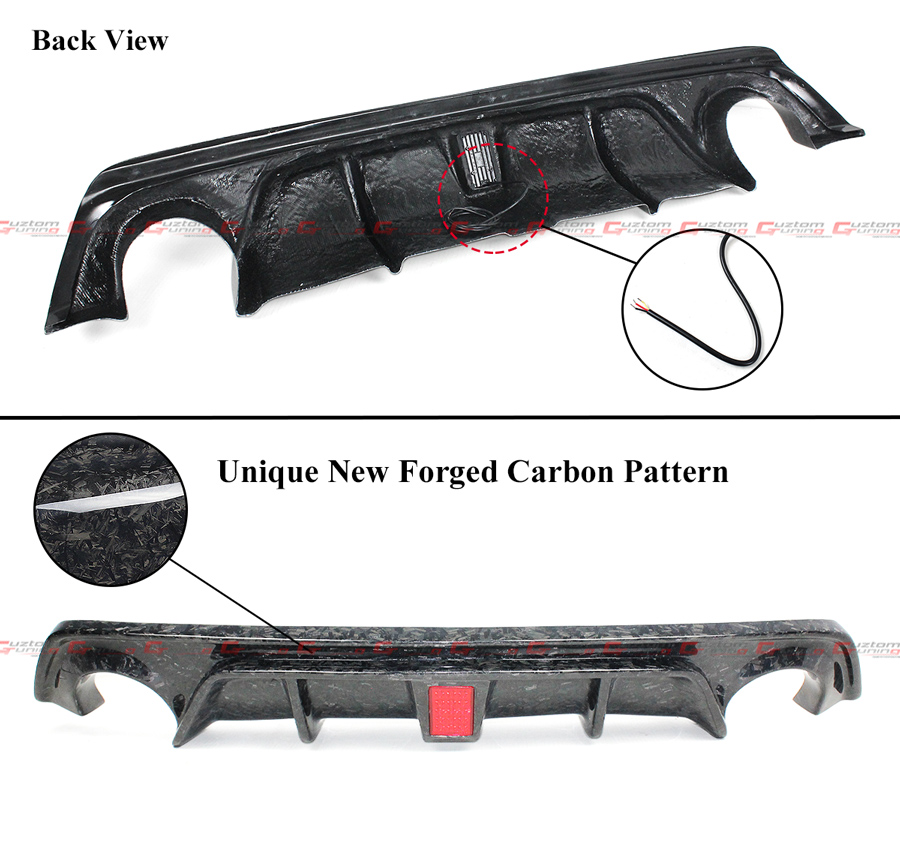 Sell Carbon Fiber For Infiniti Q50 2018-2024 Rear Bumper Diffuser W Led Brake Light I2775201