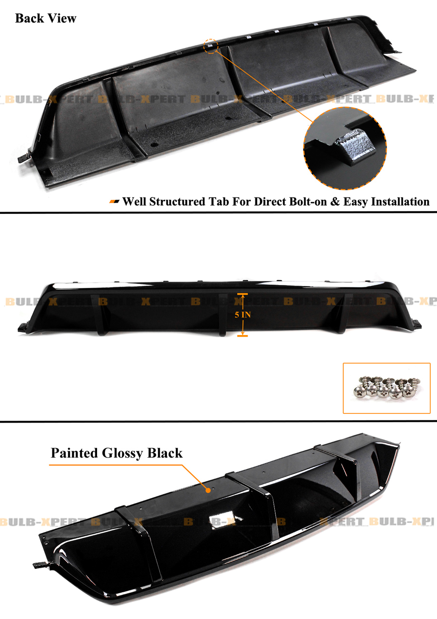 Gloss Black Rear Bumper Diffuser W/Corner Extension Fit For 19 25 Bmw X5 G05 M Sport