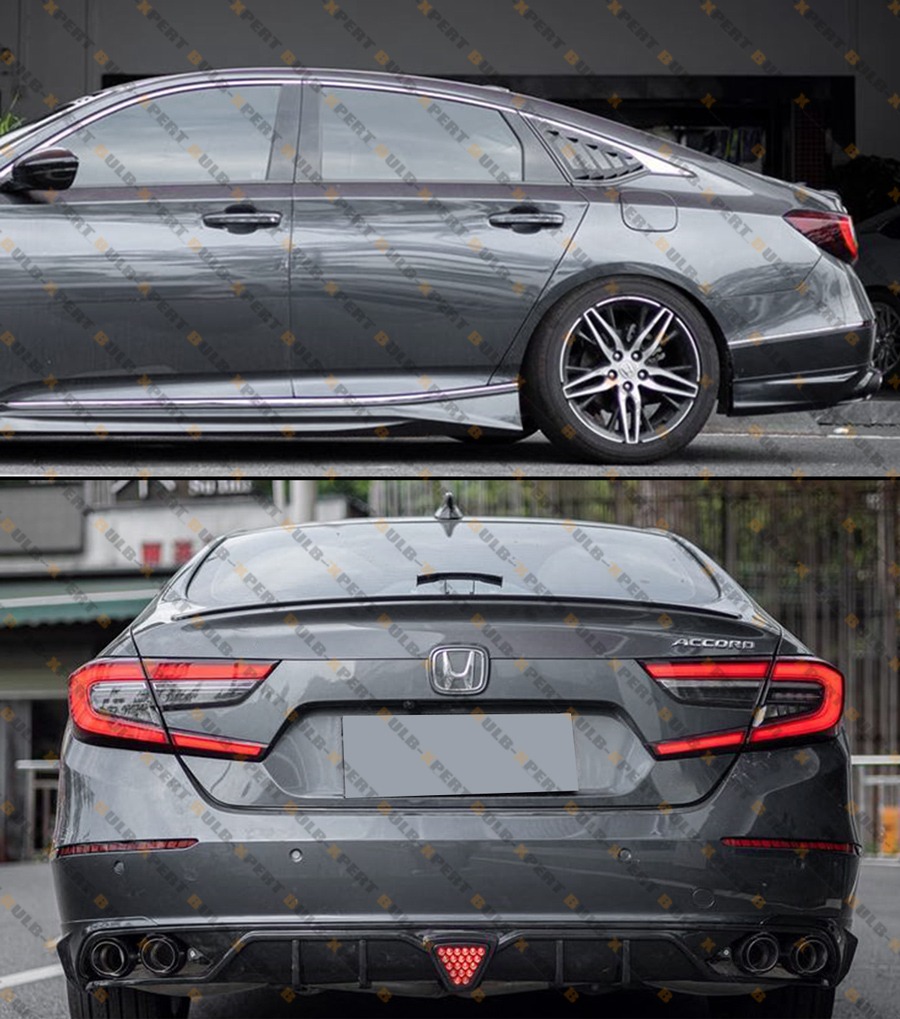 ACR BLACK LED REAR DIFFUSER+ MODERN STEEL METALLIC CORNER SPAT FOR