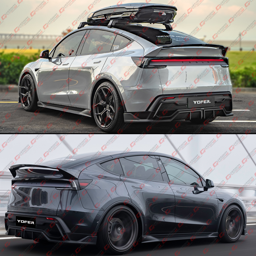 Yofer Emblems For 2025-2026 Tesla Model Y Juniper Yofer Matte Black Rear Bumper ...