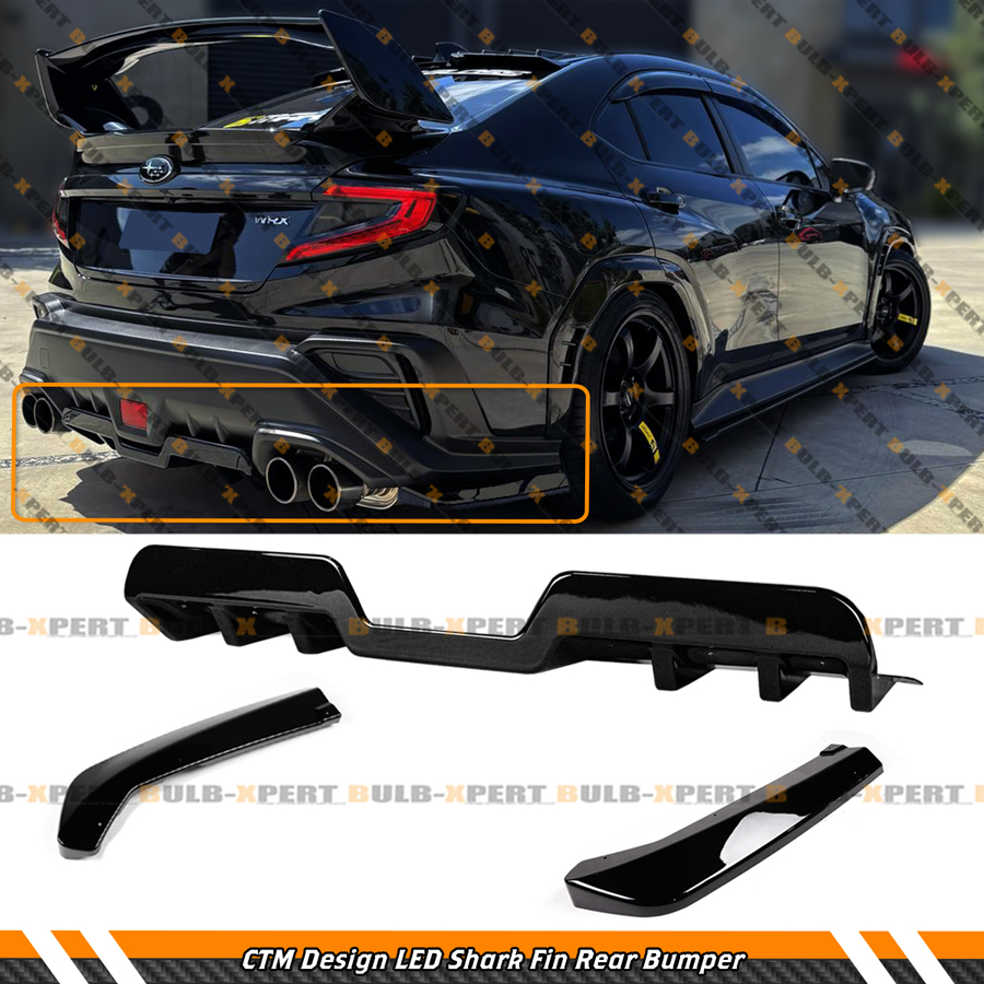 For 22-26 Subaru WRX VB HT Style Gloss Black Rear Bumper Diffuser