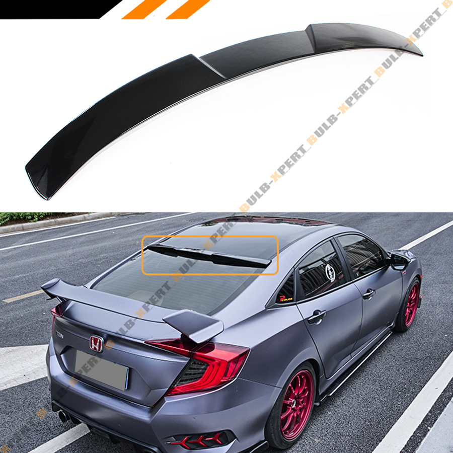 FOR 162021 10TH GEN HONDA CIVIC 4DR SEDAN GLOSSY BLACK REAR WINDOW