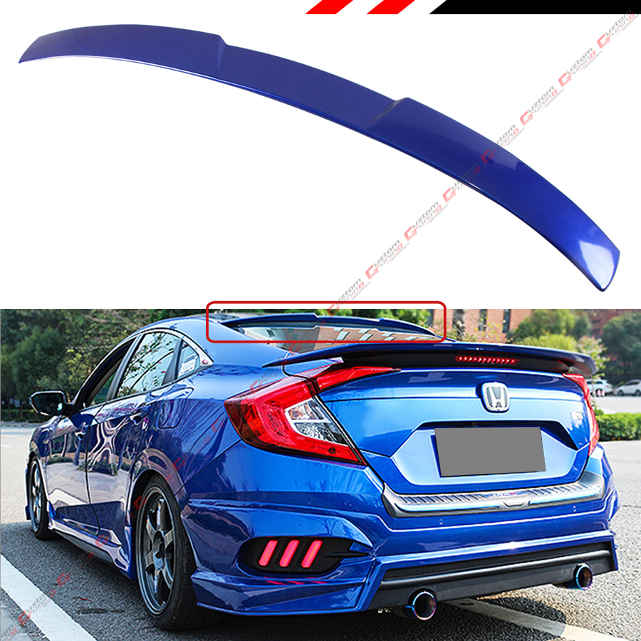 10th Gen Civic >> Details About For 2016 2018 10th Gen Honda Civic X Sedan Glossy Blue Rear Window Roof Spoiler 10th Gen Civic >> Details About For 2016 2018 10th Gen Honda Civic X Sedan Glossy Blue Rear Window Roof Spoiler