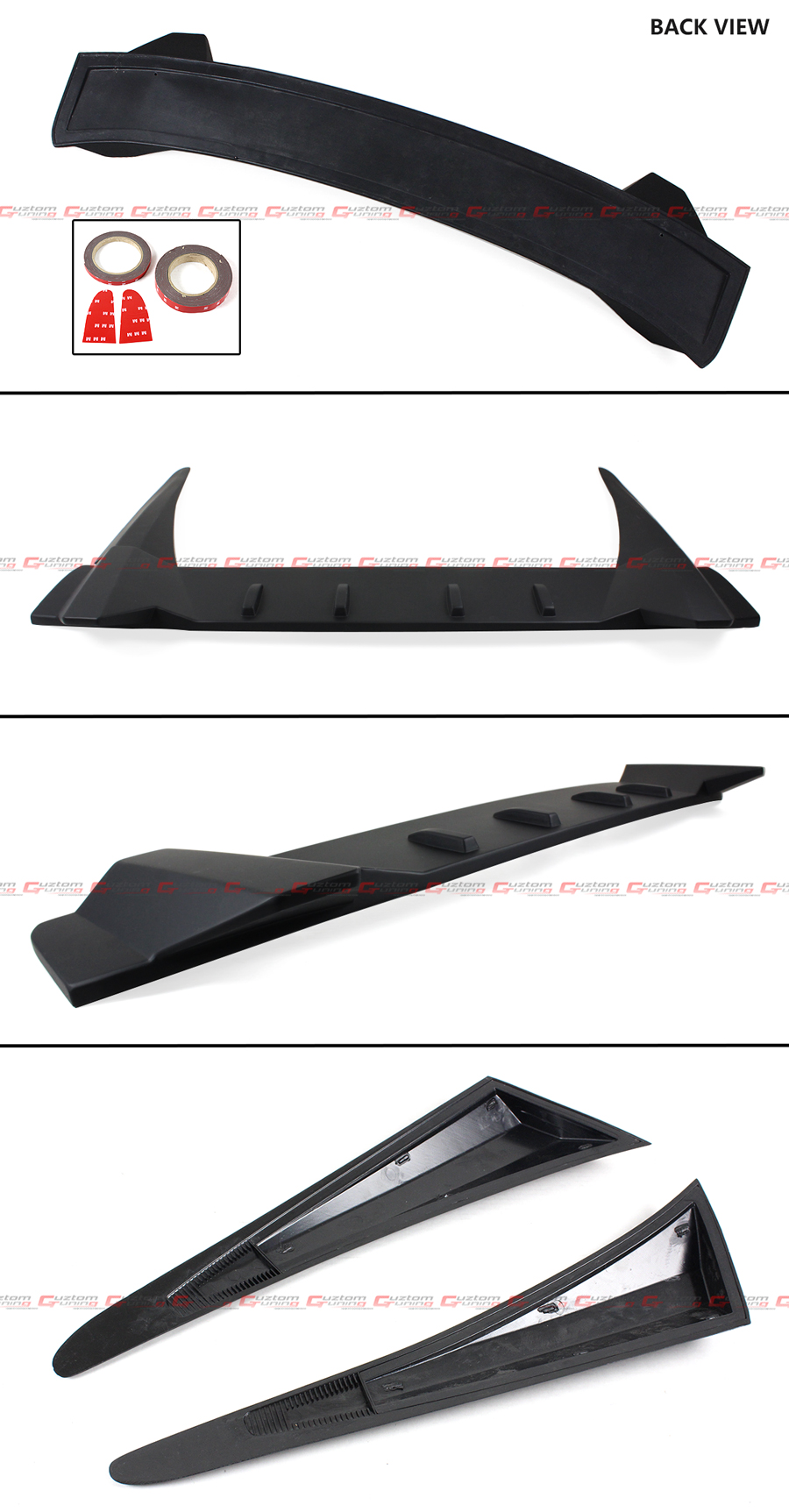 FOR 2016-2021 Honda Civic 4DR Sedan FK8 Type-R 3PC Style