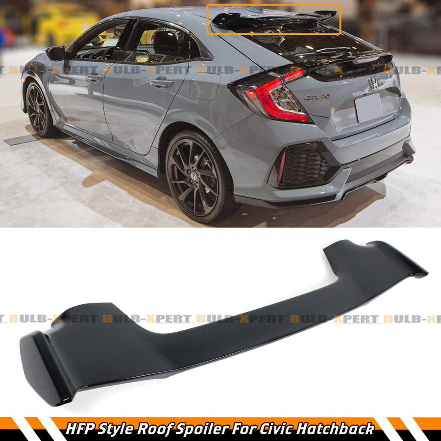 FOR 20172021 CIVIC FK4 FK7 5DR HATCHBACK BLACK HFP STYLE REAR ROOF