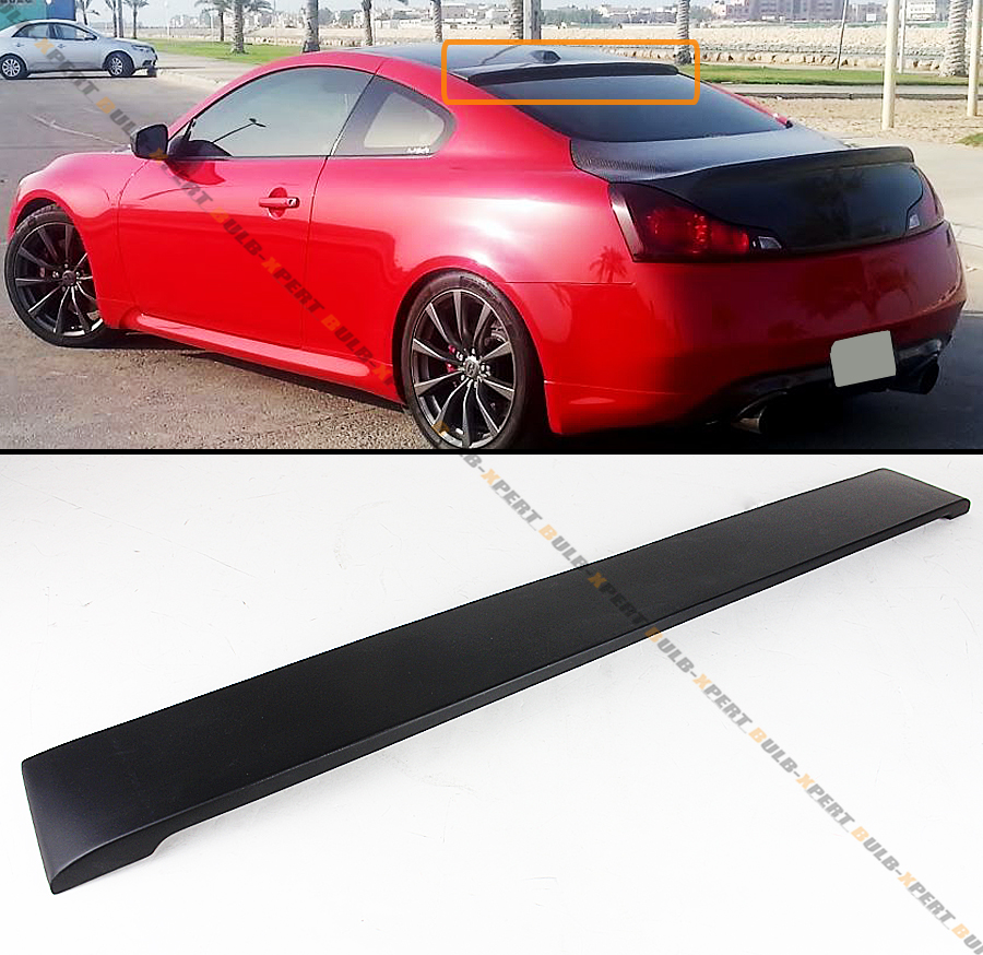 FOR INFINITI 08-2016 G37 Q60 2DR COUPE PAINTED BLK REAR WINDOW ROOF SPOILER WING