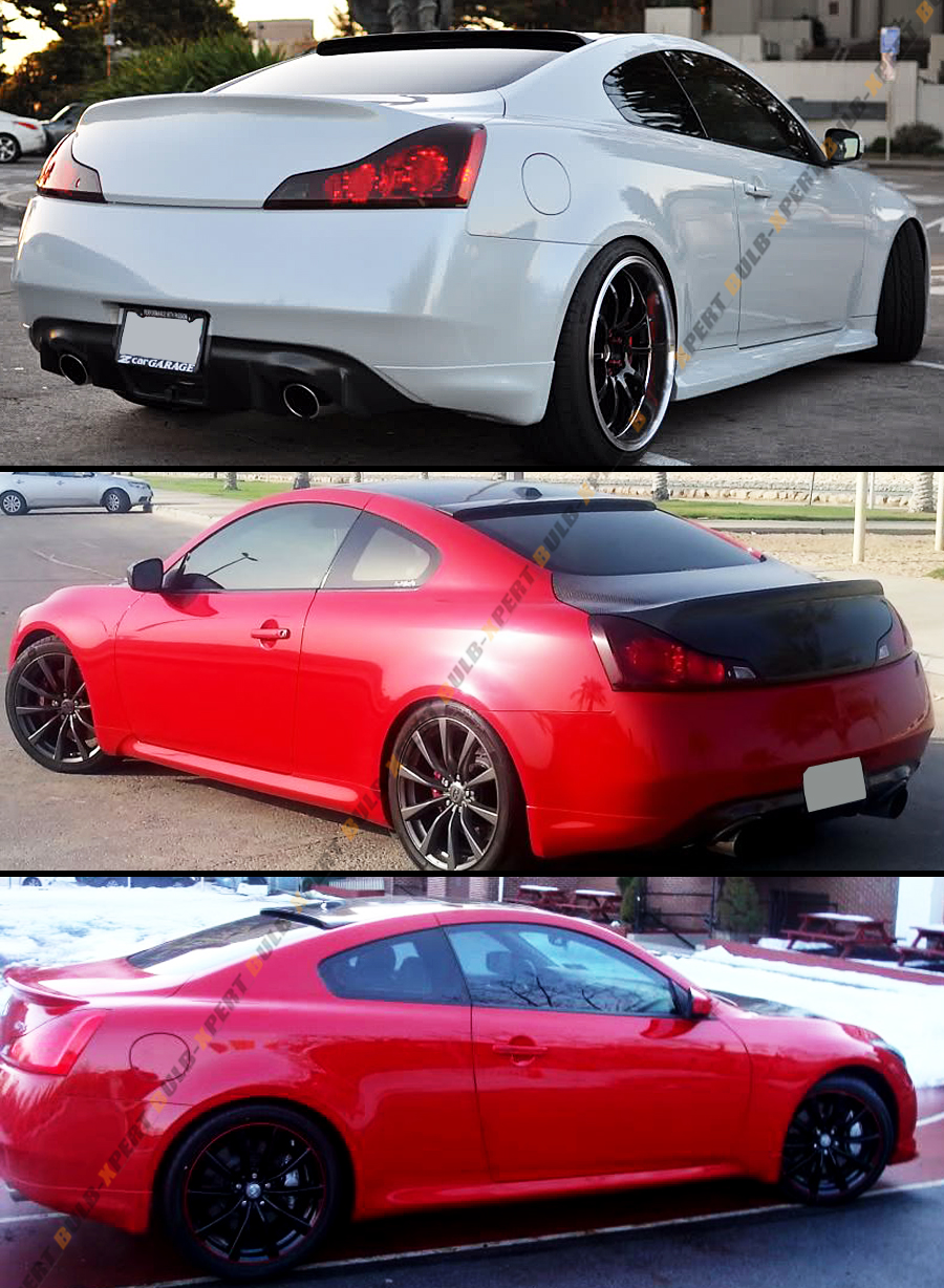 FOR INFINITI 08-2016 G37 Q60 2DR COUPE PAINTED BLK REAR WINDOW ROOF SPOILER WING