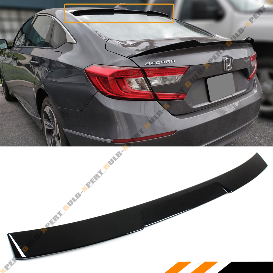 Trunk Spoiler Compatible With 2018-2020 Honda Accord 4-Door Sedan IKON MOTORSPORTS CZZ Style Unpainted Black ABS Rear Tail Wing Boot Lid