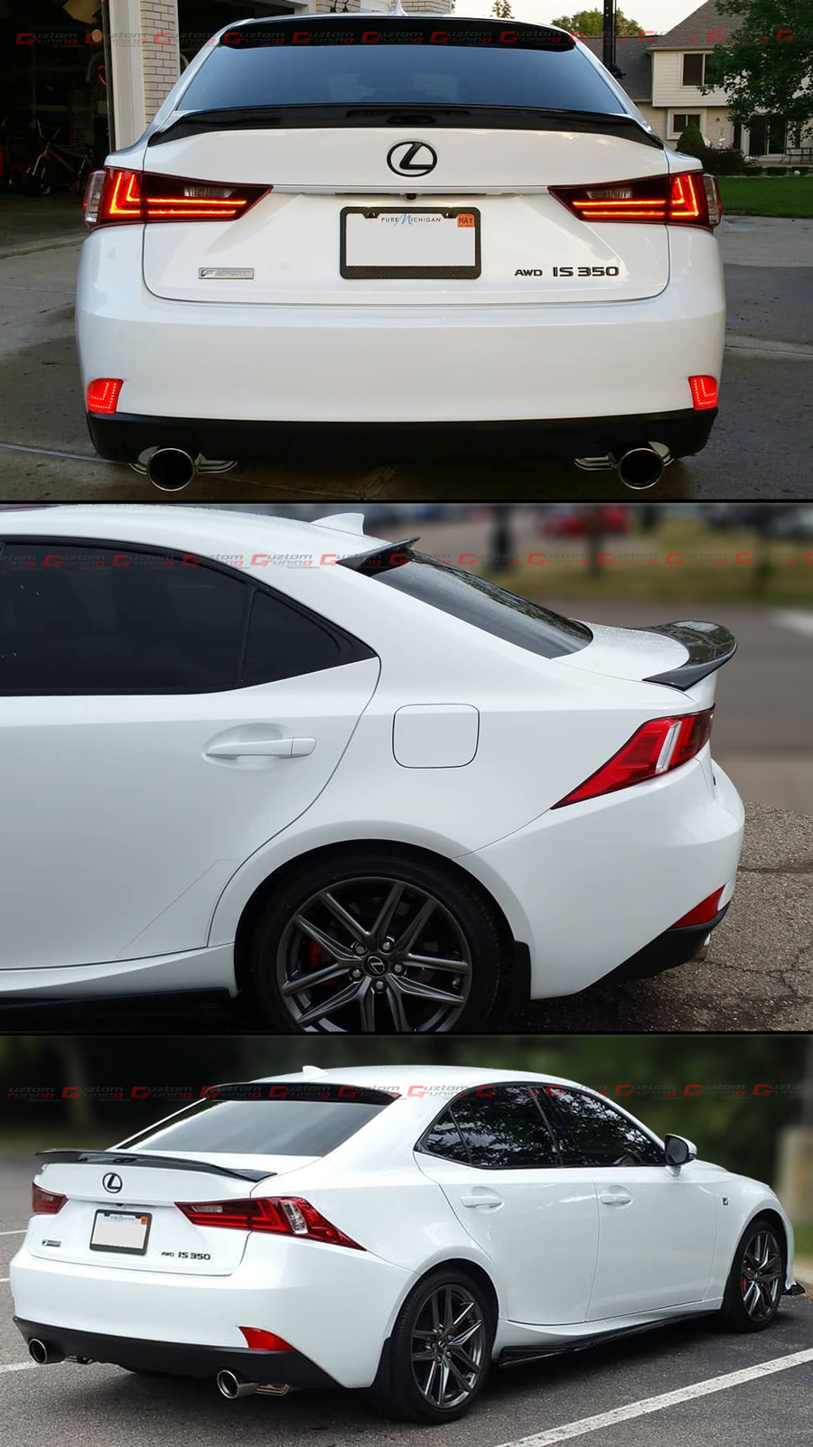 FOR 1419 LEXUS IS300 IS350 IS200 VIP JDM CARBON FIBER REAR WINDOW ROOF