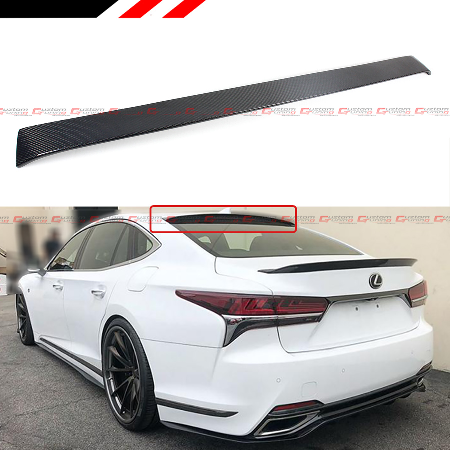 FOR 2017-2021 LEXUS LS460 LS500 VIP REAL CARBON FIBER REAR WINDOW ROOF  SPOILER