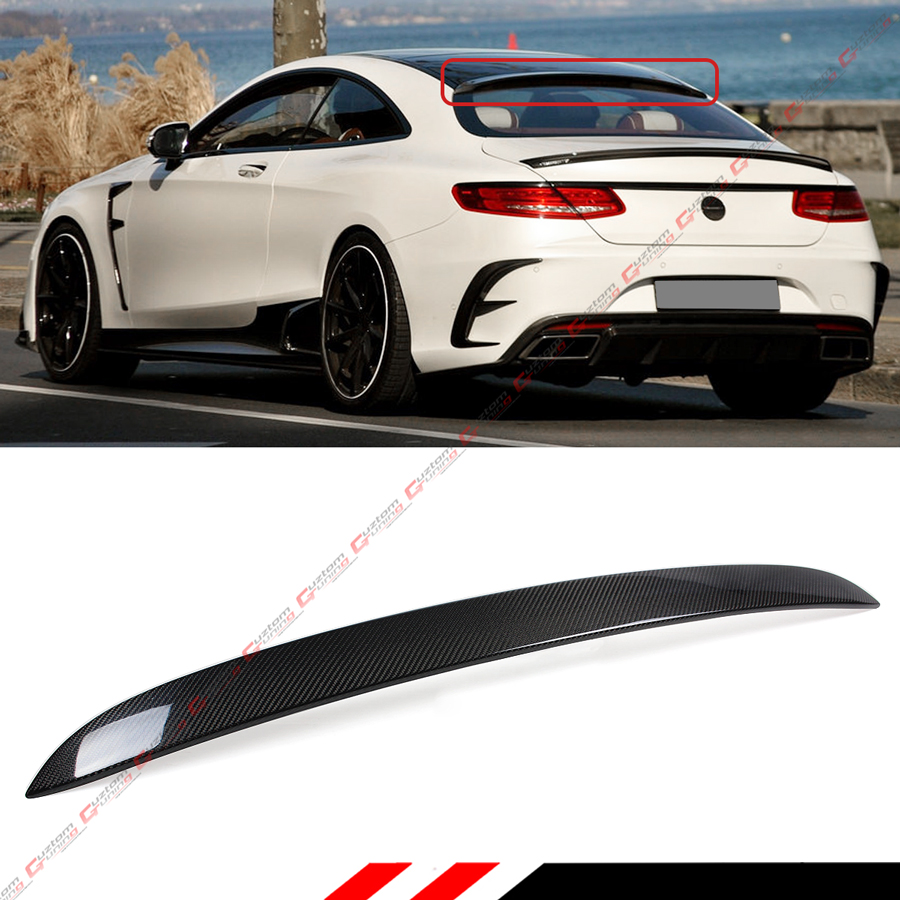 For 15 18 Mb S550 S63 S65 Amg 2dr Coupe Carbon Fiber Rear Window Roof Spoiler Ebay