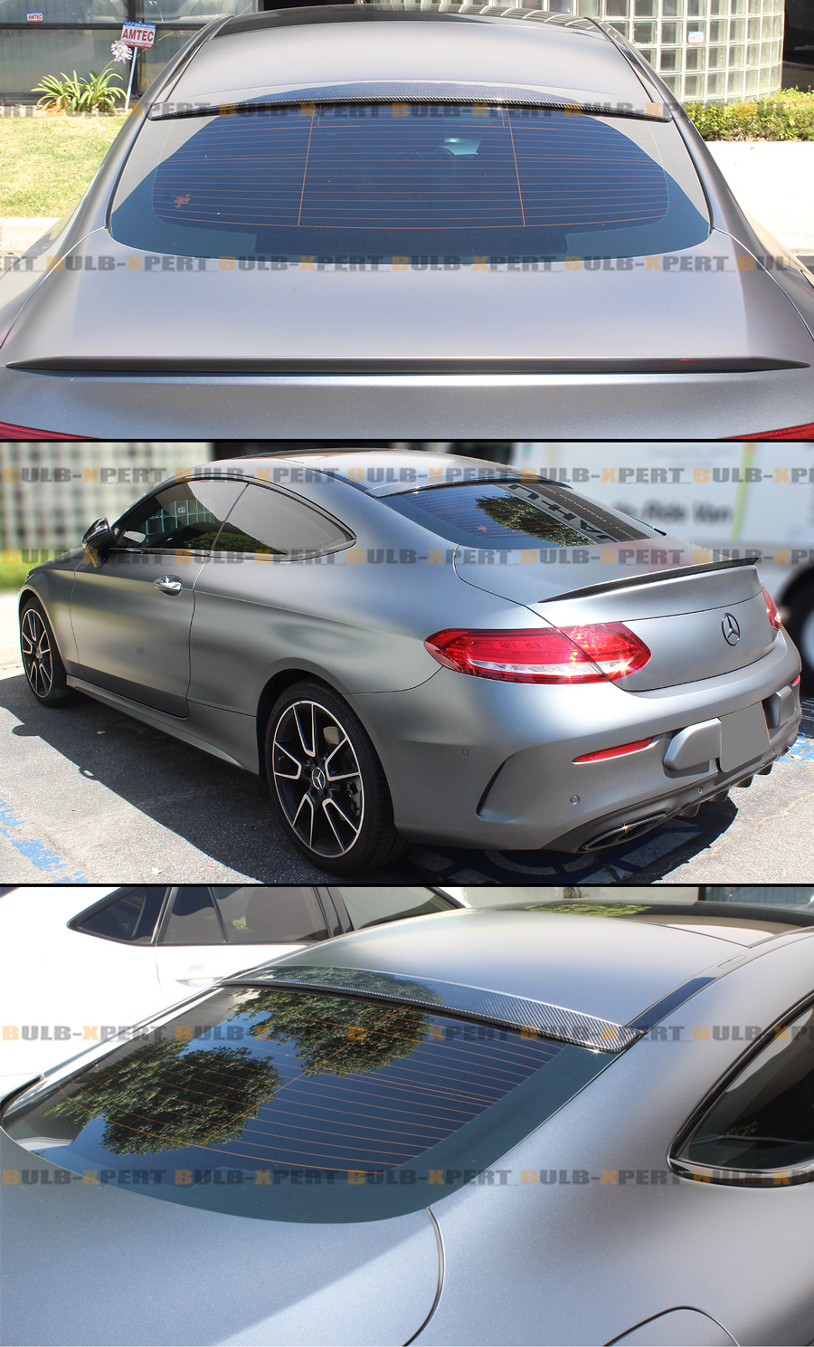 FOR 17-2020 MERCEDES BENZ W205 2DR C-CLASS CARBON FIBER REAR WINDOW ...