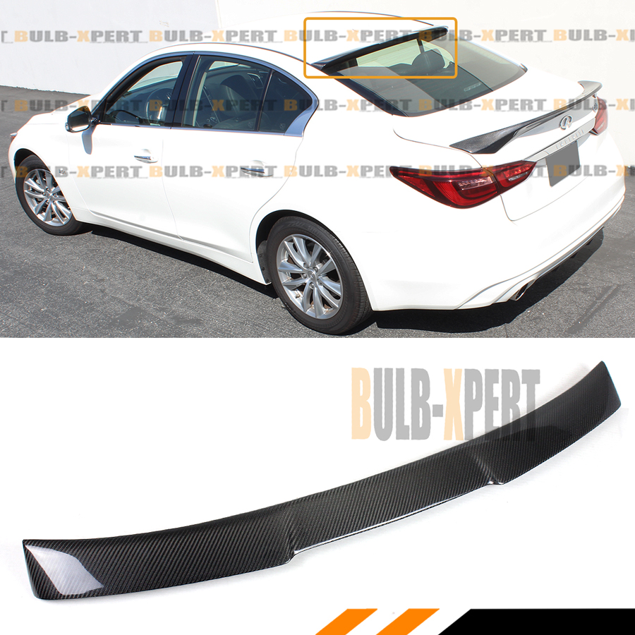 FOR 2014-2020 INFINITI Q50 VIP M4 STYLE CARBON FIBER REAR ROOF WINDOW ...