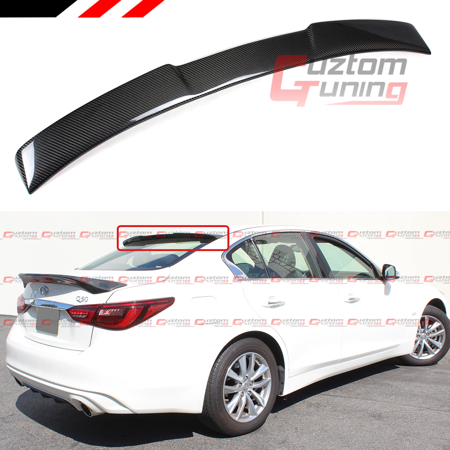 FOR 2014-2021 INFINITI Q50 VIP M STYLE CARBON FIBER REAR ROOF WINDOW ...