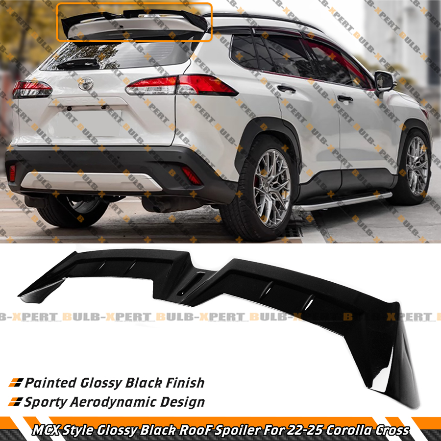 For 22-26 Toyota Corolla Cross MCX Gloss Black Rear Roof Spoiler