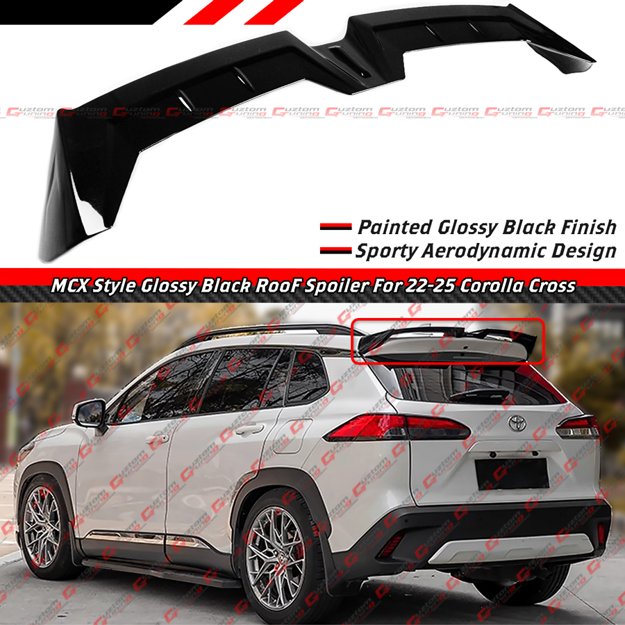 For 22-26 Toyota Corolla Cross MCX Gloss Black Rear Roof Spoiler