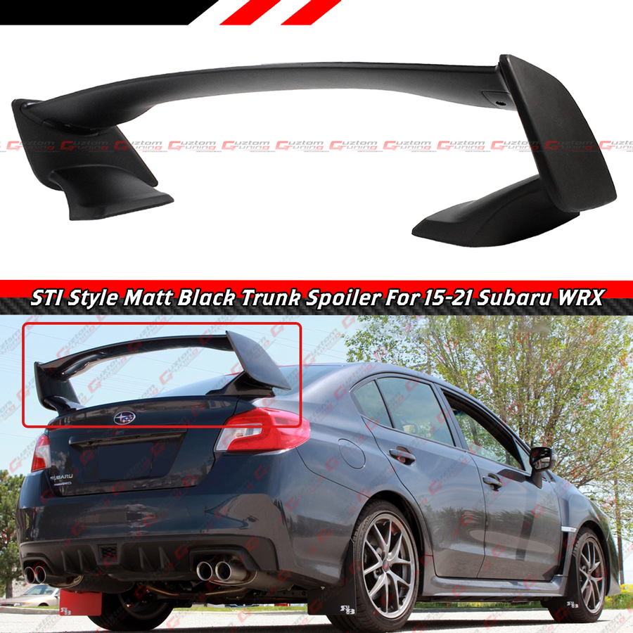 For 2015-2021 SUBARU WRX VA1 VA2 STI STYLE 3PC MATTE BLACK TRUNK