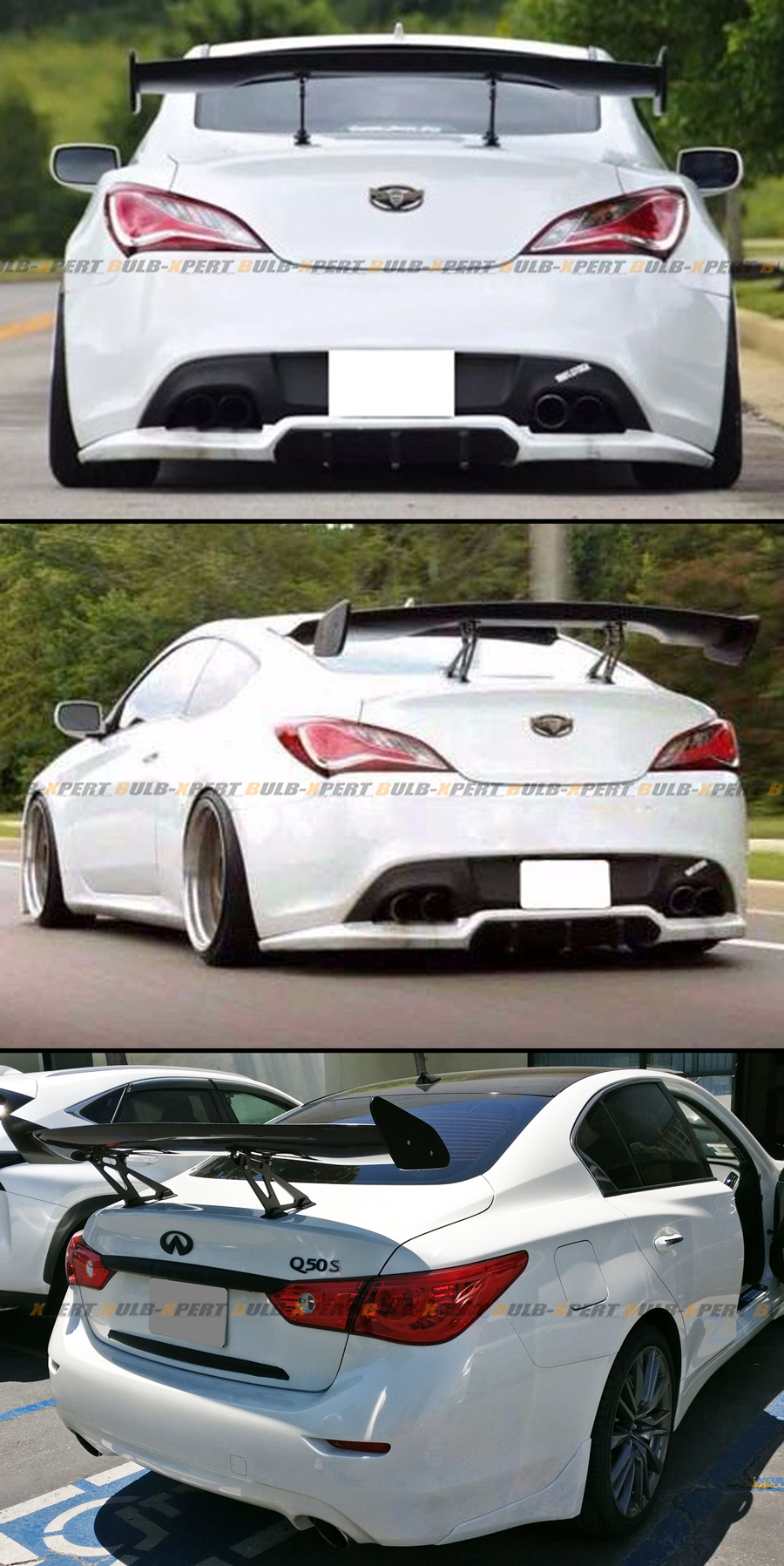 AUTO-STYLE Spoiler arrière Universel 'GT Wing' (ABS) (Longueur = 139,5cm)