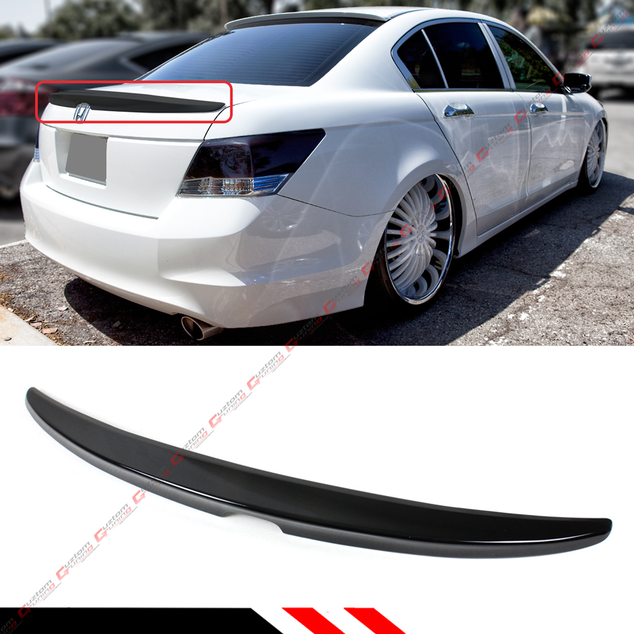 FOR 20082012 HONDA ACCORD 4DR SEDAN PAINTED GLOSSY BLK REAR TRUNK LID SPOILER eBay