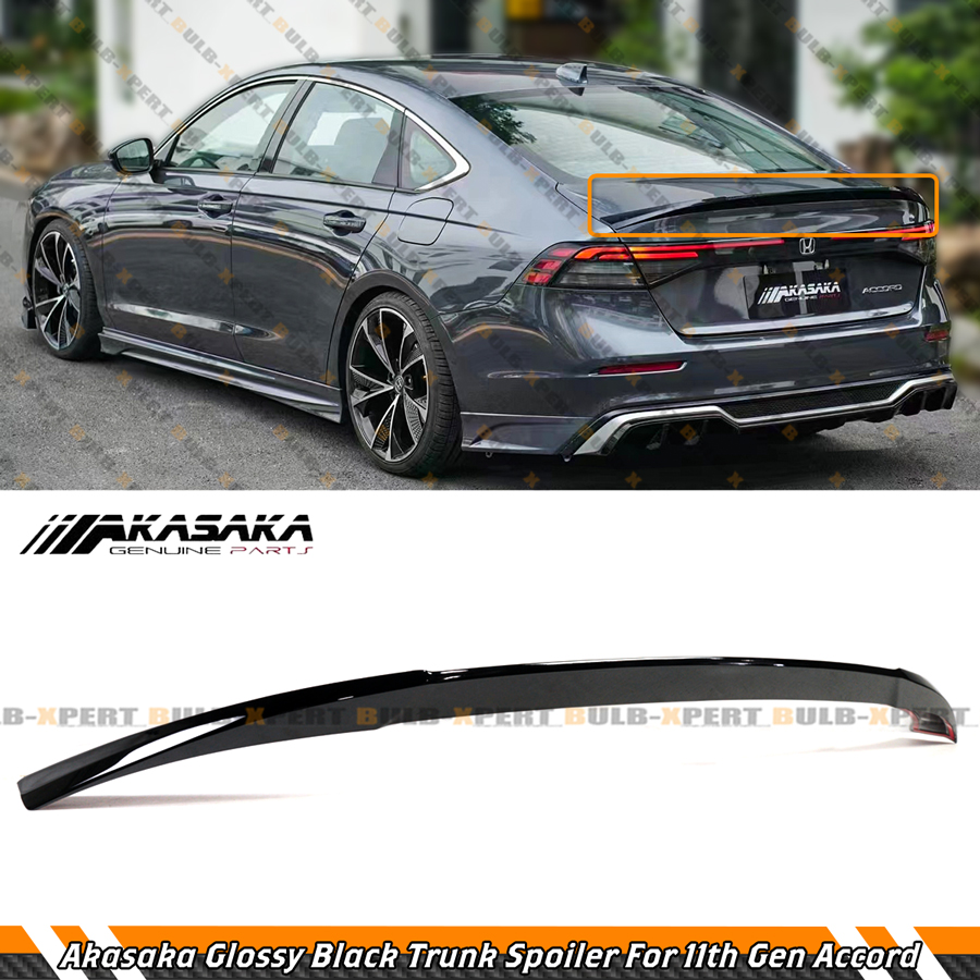For 2023-2026 Honda Accord Akasaka V1 Painted Glossy Black Trunk