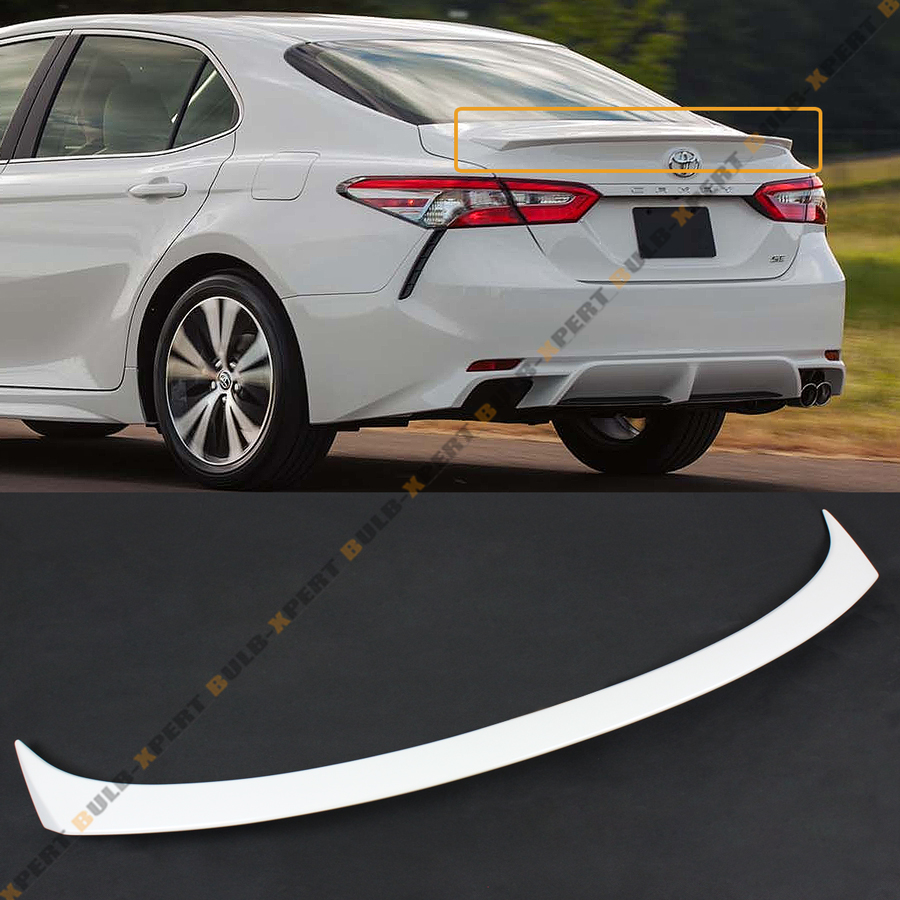 Details About For 2018 2019 Toyota Camry Se Xse Le Xle Hybrid Glossy White Trunk Lid Spoiler
